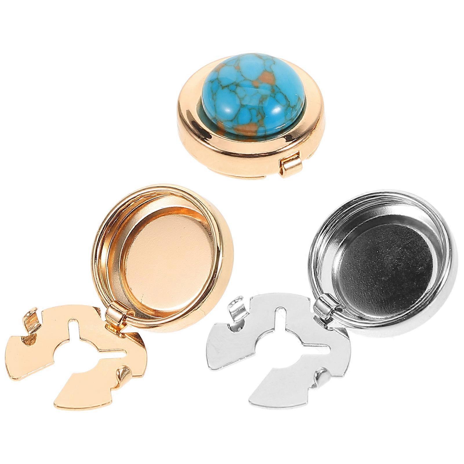 Mens Cuff Links Set Diy Buttons For Business Occasions Formal Wear Multi Color 3Pcs