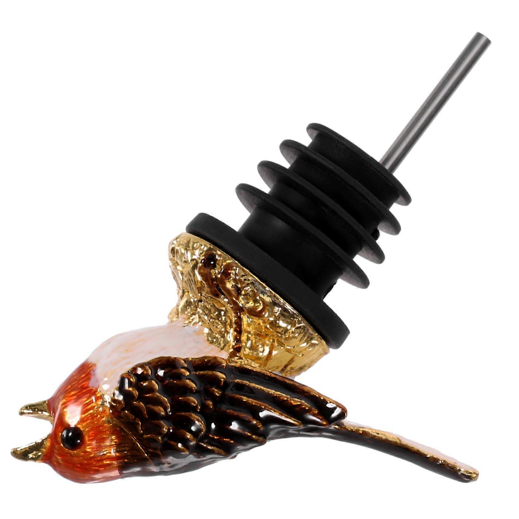 Bird Wine Pourer Spout Alloy Decanter with Stopper for Party and Event Serving