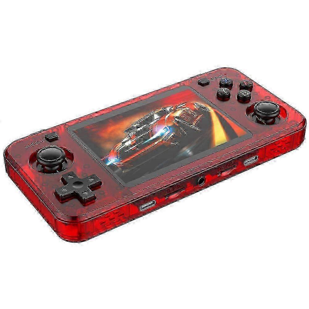 3pc R36H 3.5" IPS Retro Handheld Game Console with 128G Card - Translucent Red w
