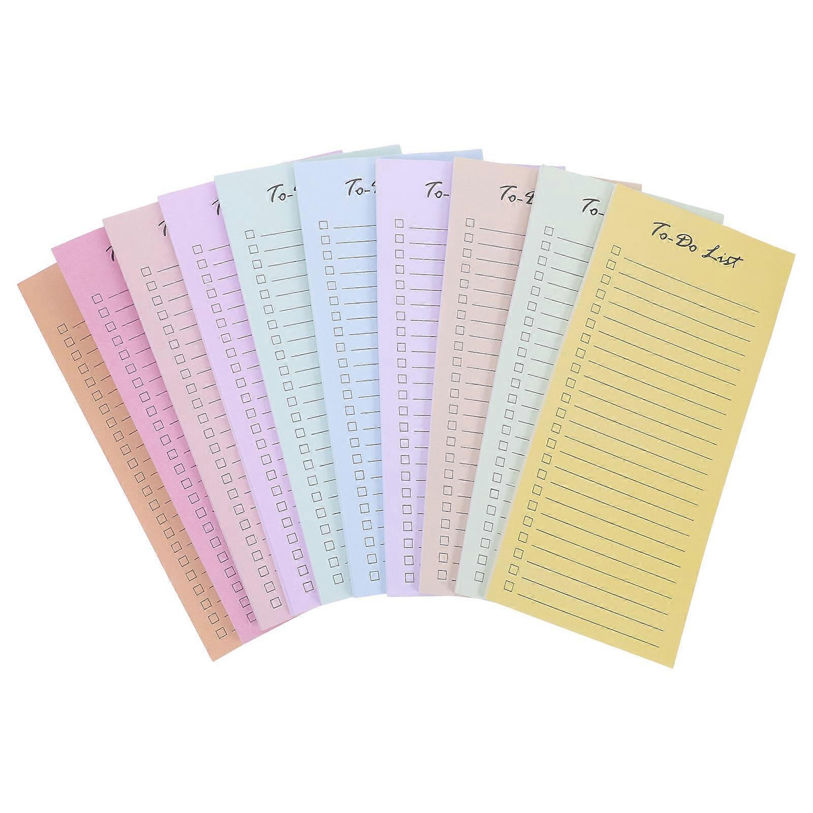 Assorted Color Macaron to Do List Pad for Writing Use 10Pcs Pack