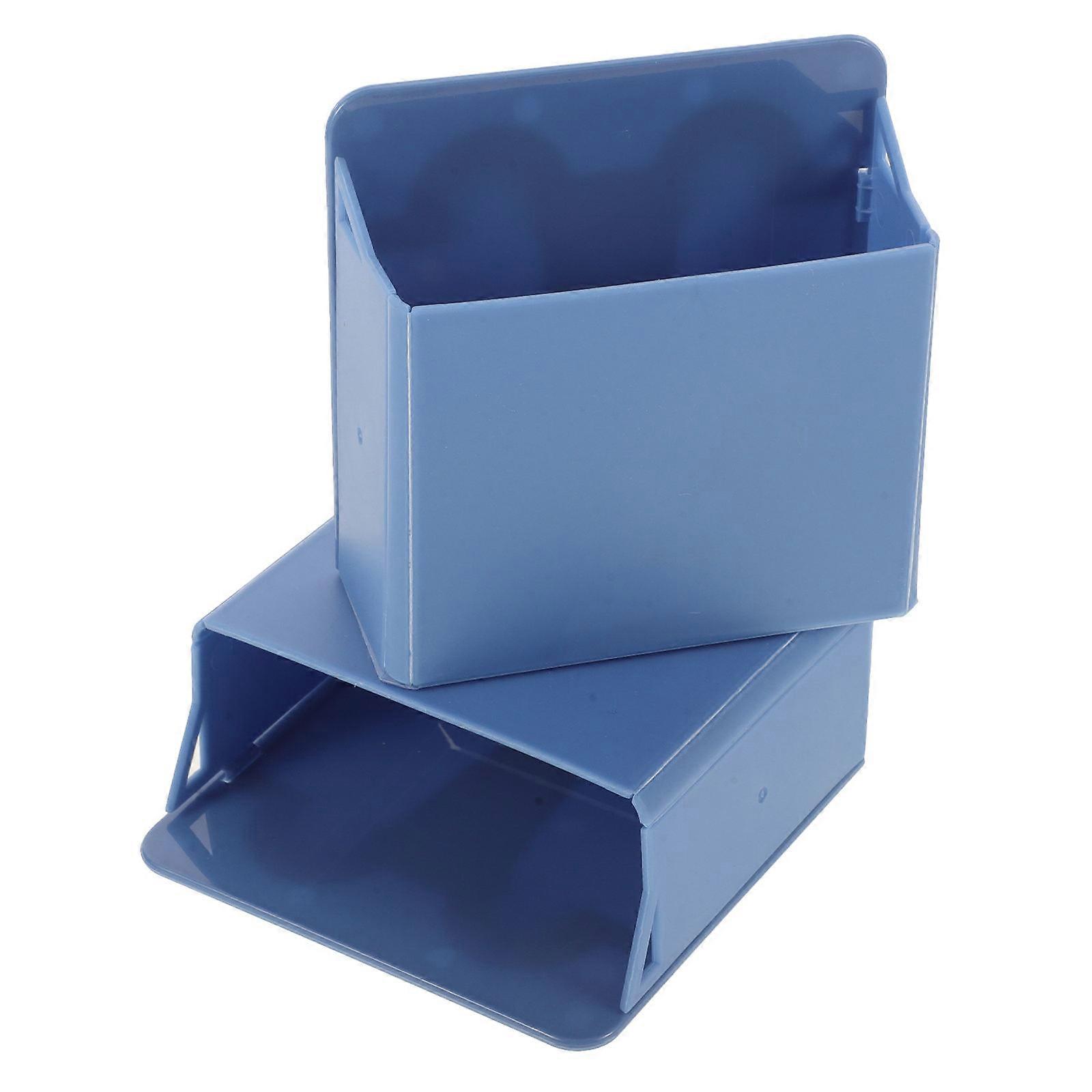 6Pcs Blue Pen Holder for Whiteboard with Suction Cup Storage Box