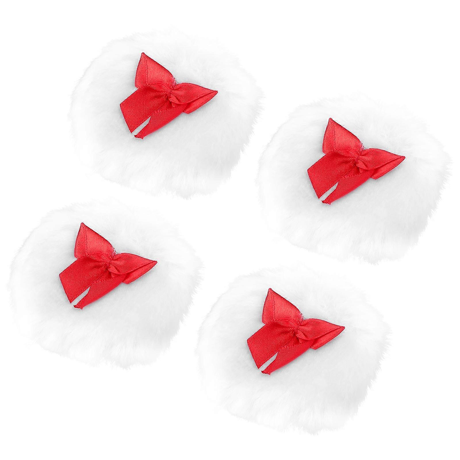 Assorted Color Velour Makeup Puff for Foundation Application 4Pcs