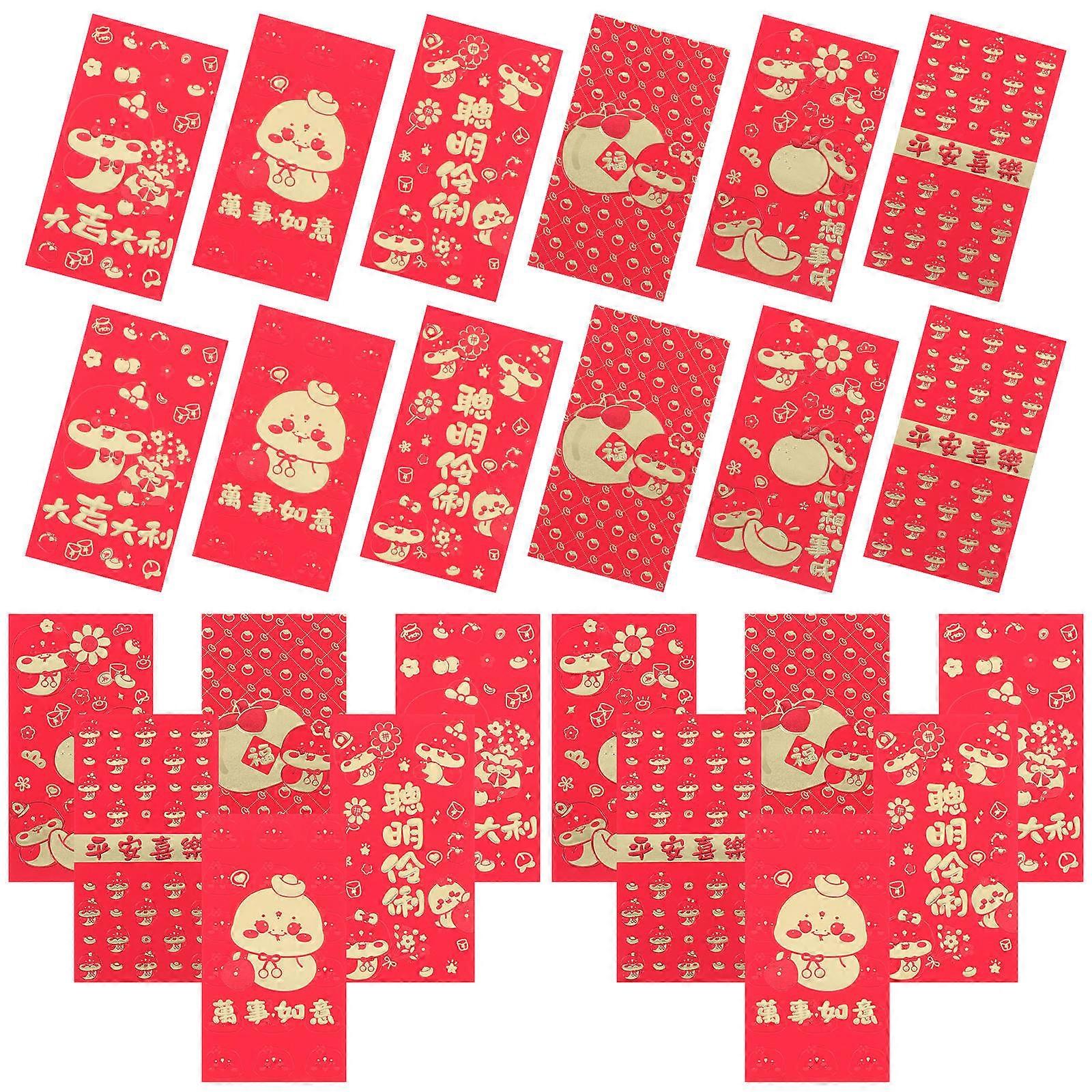 Snake Year Envelope Red Envelopes for Storage 36Pcs Paper Money Packets