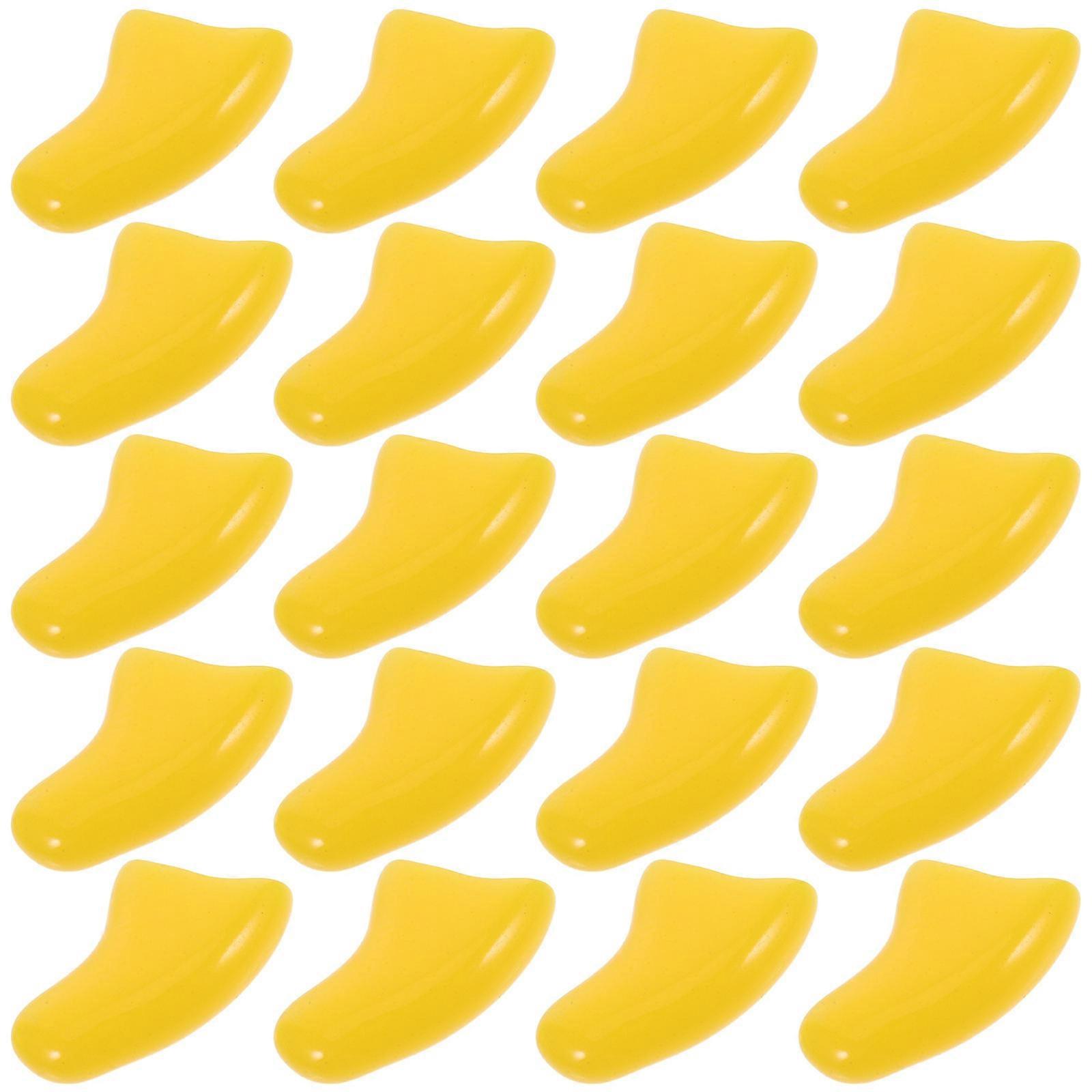 Yellow Cat Nail Caps Comfortable Protection for 20Pcs Pet Use
