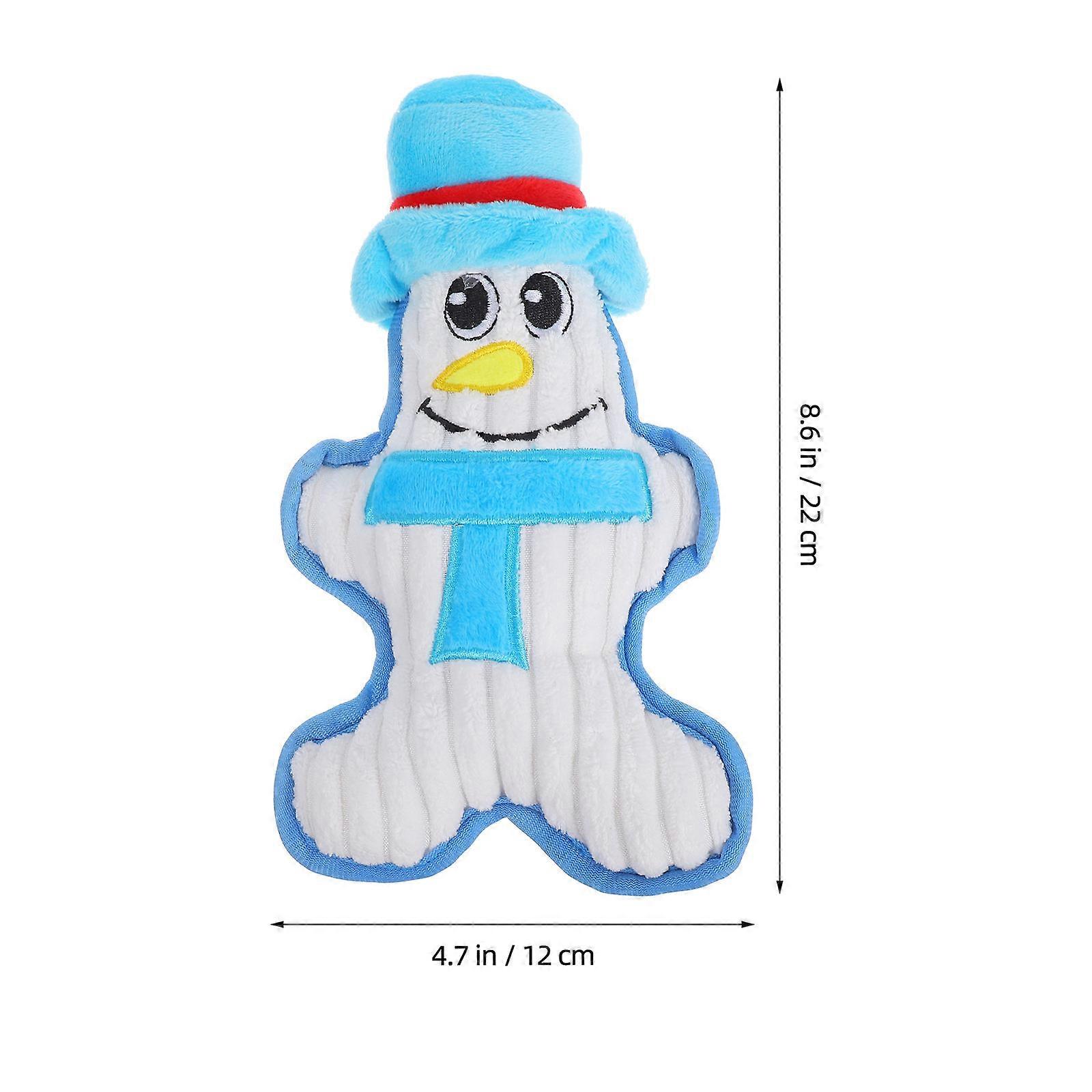 Pet Toy Plush Chew Doll for Playing Sky- Snowman