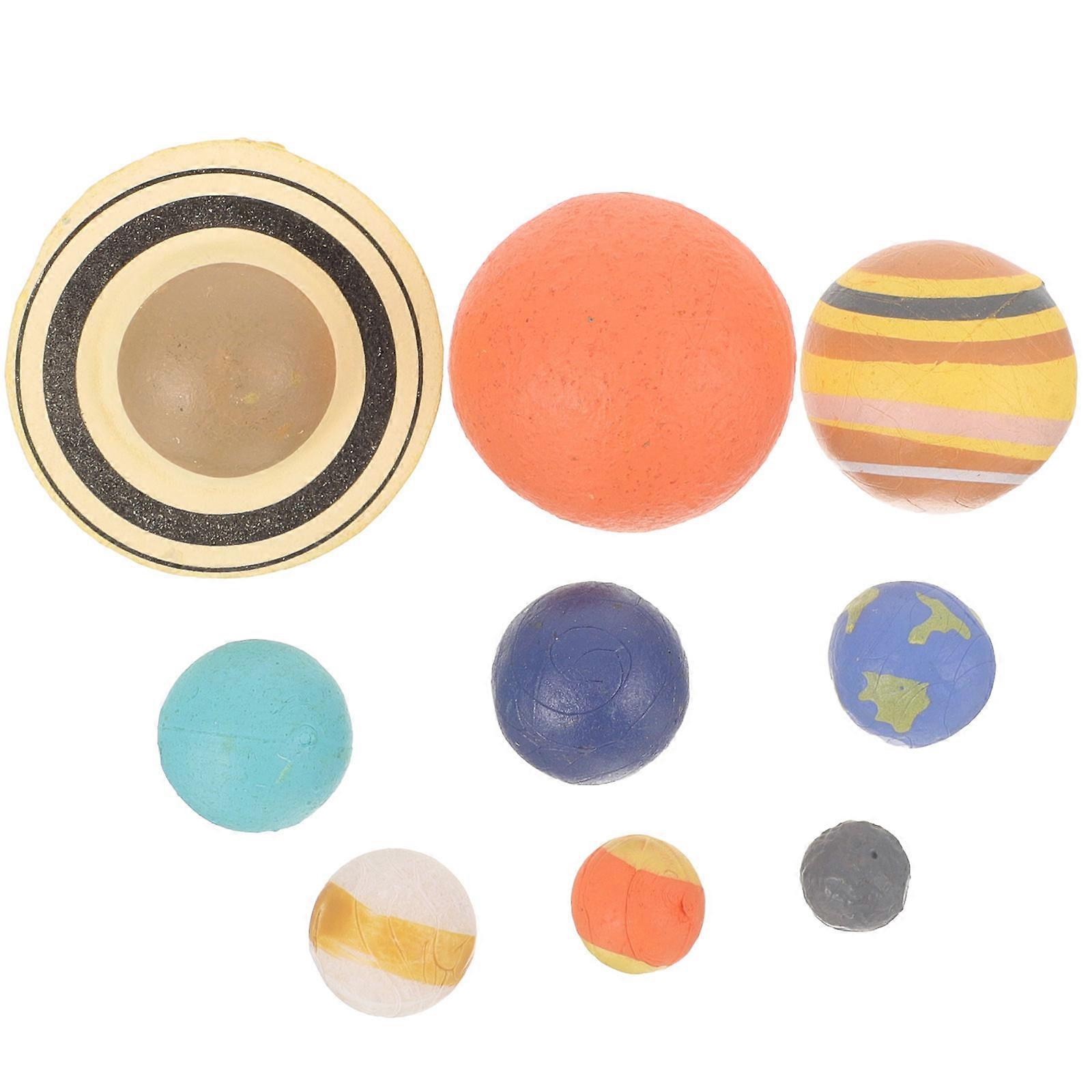 Solar System Model Planets Figures for Educational Use 1Set Assorted Colors