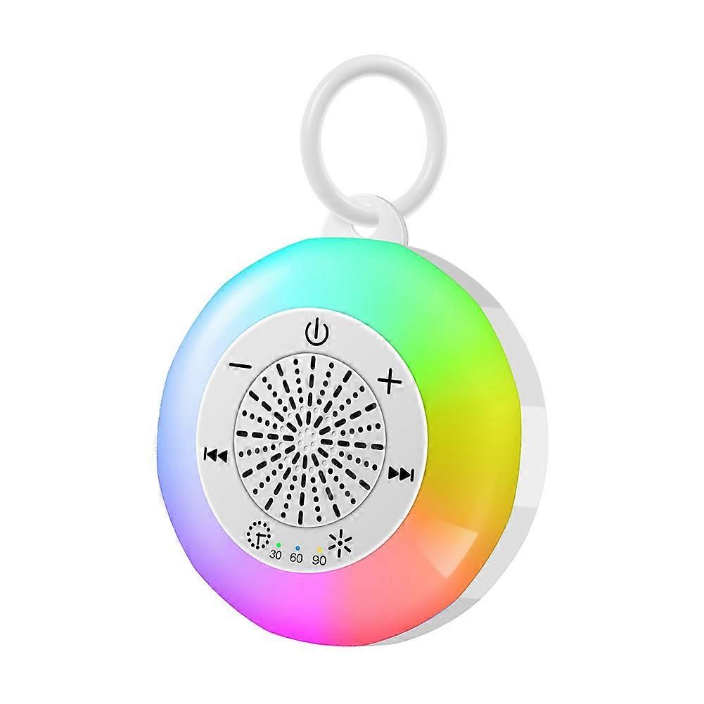 White Noise Sound Machine Kids Sleep Sound Player with Colorful Light Timer Noise Player Timed Shutdown for Baby Adult