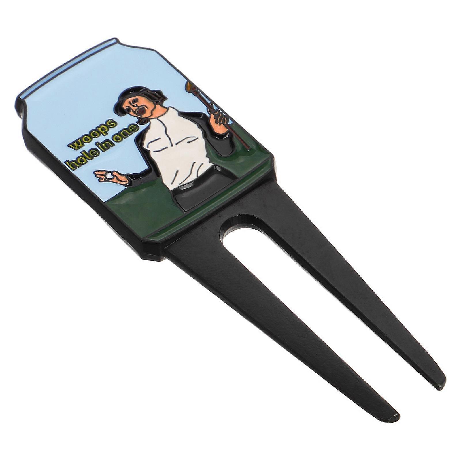 Golf Divot Repair Tool for Turf Restoration with Unique Enamel Color Multi