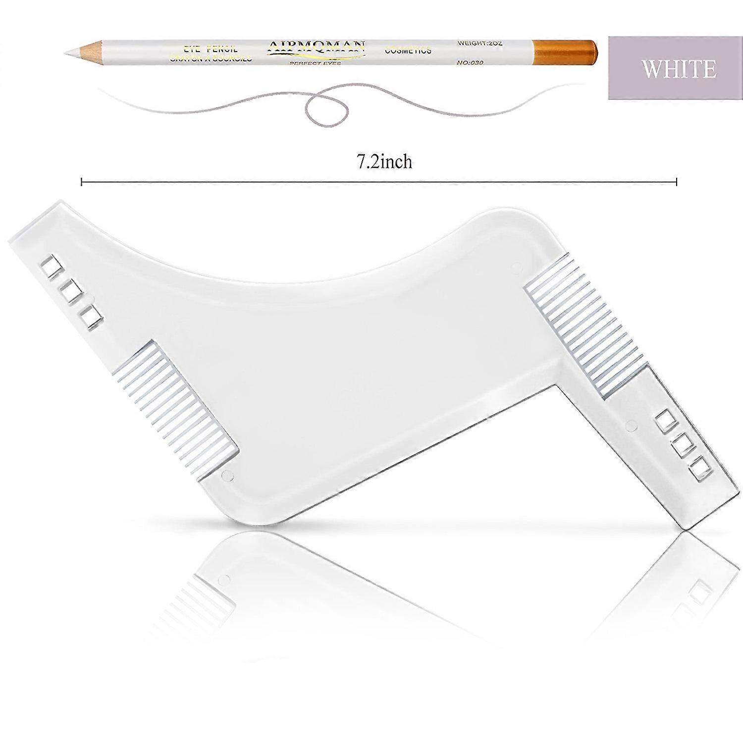 Beard Styling Shaping Template Comb Barber Tool Symmetry Trimming Shaper Stencil Beard Hair Brush Stencil Salon Styling Tools