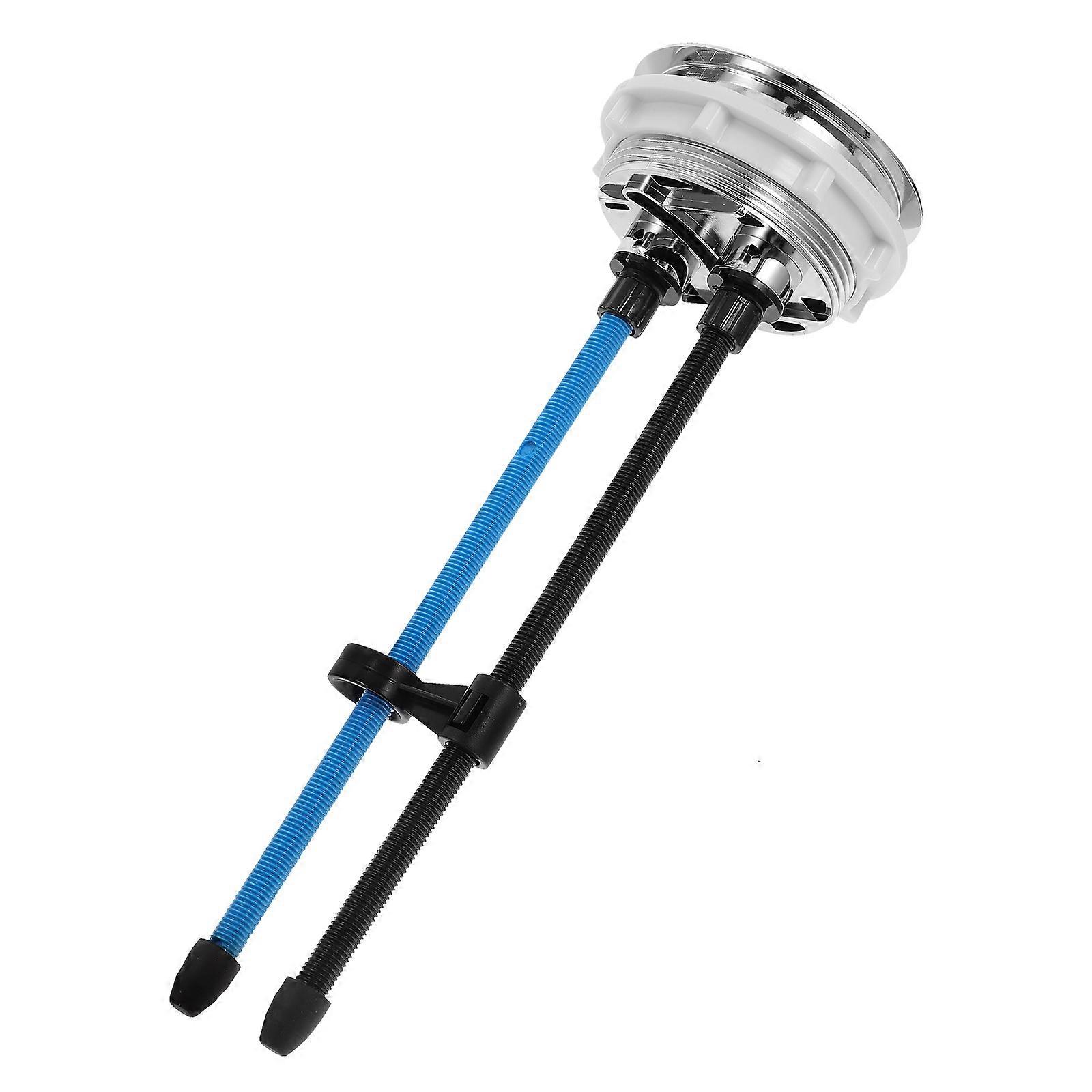 Silver Toilet Push Button Dual Flush ABS Double Flushing Button