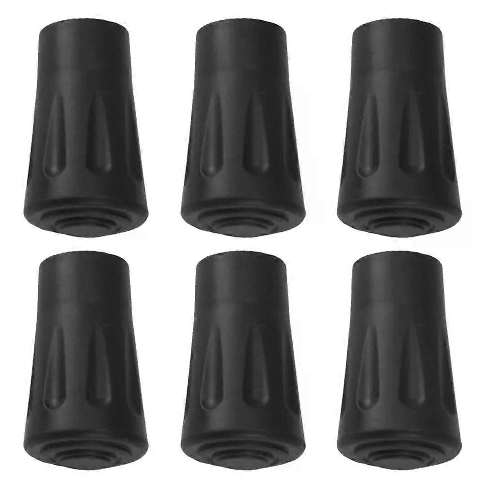 Batons de randonn��e antid��rapants, capuchon de protection, pointe de canne de marche coussinets inf��rieurs les��2 6/12 pi��ces