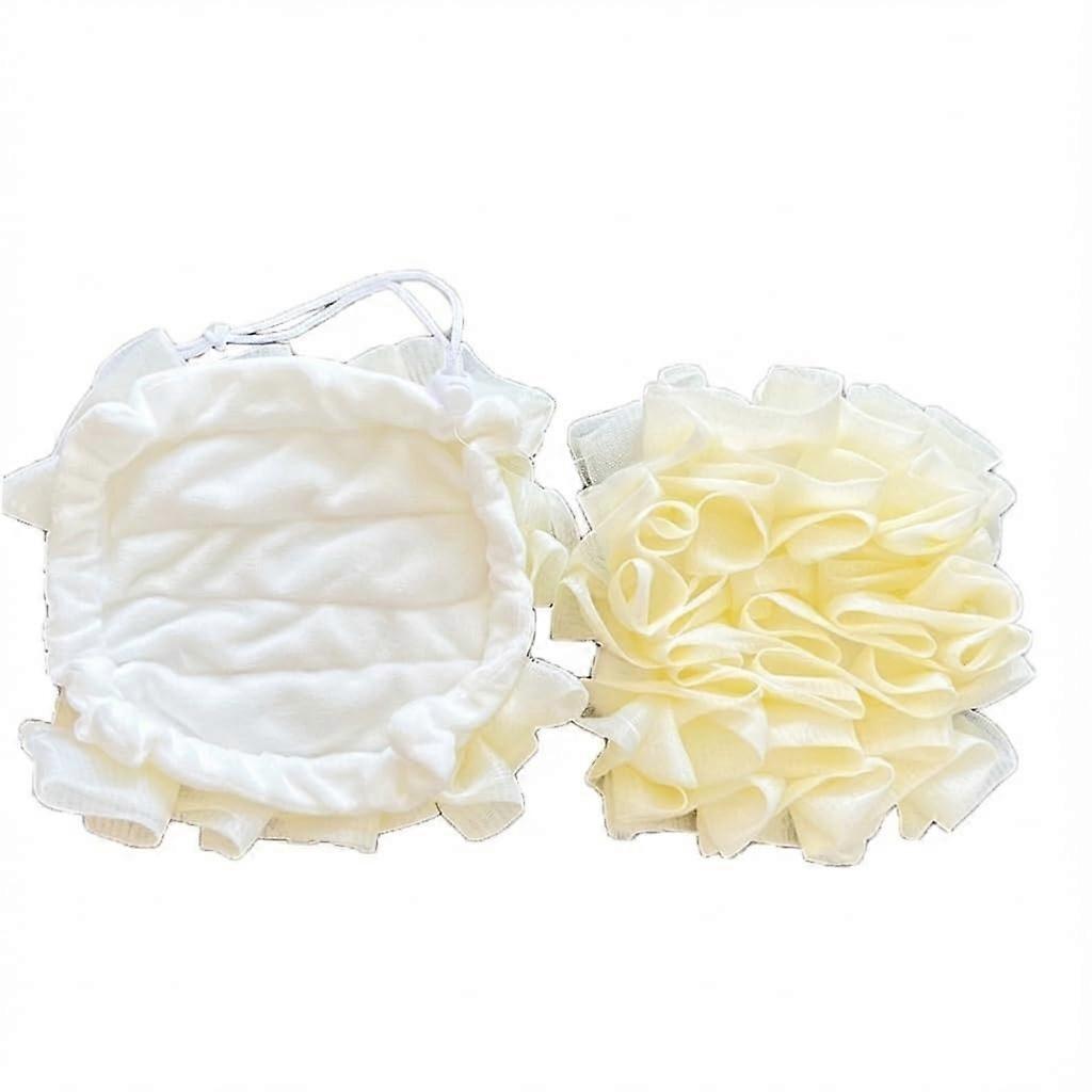 3 Pcs Loofah Soap Holder, 2 in 1 Exfoliating Soap Pouch with Drawstring for Shower and Smooth Skin