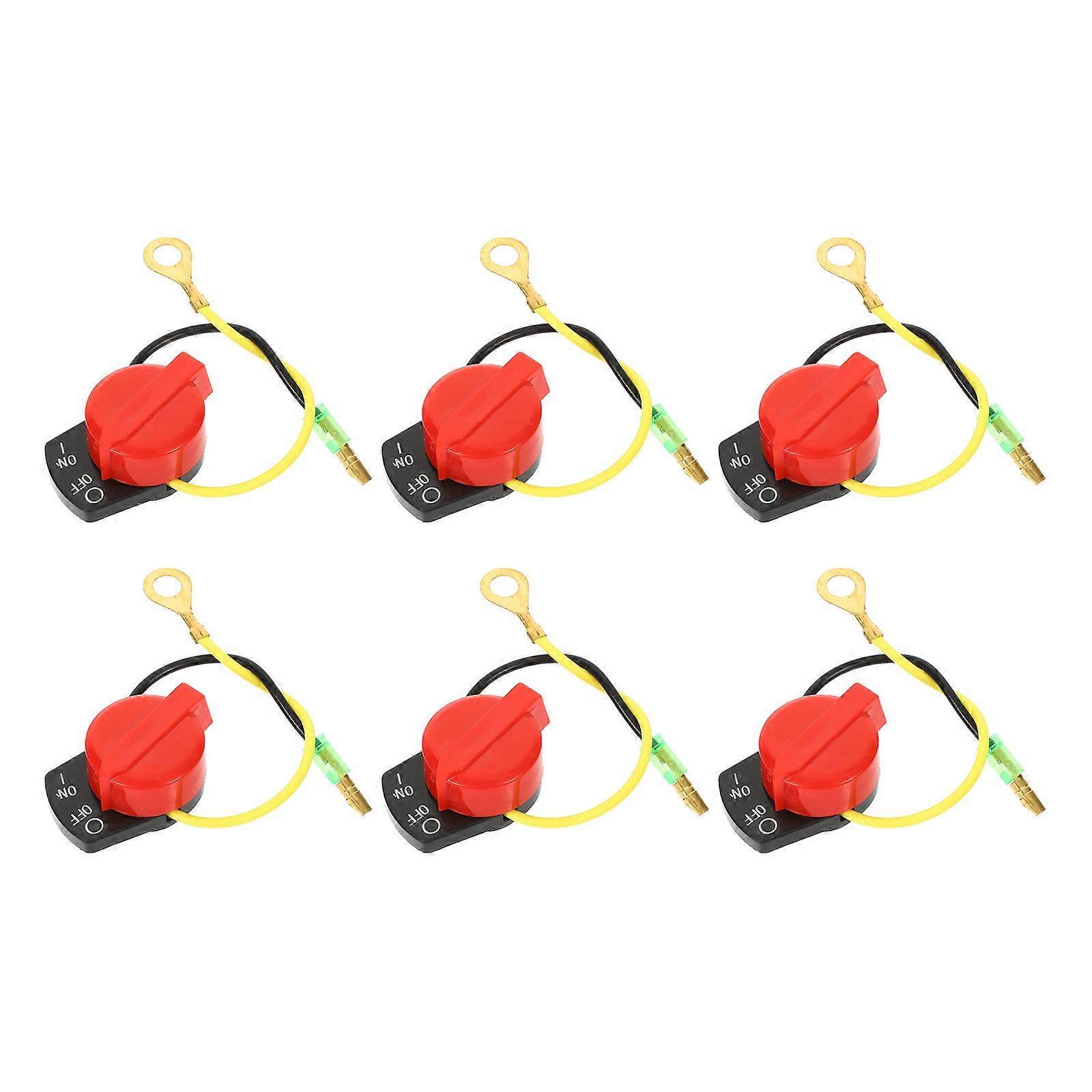 6Pcs Engine Stop Switch for Small Engines with Plastic and Copper Materials