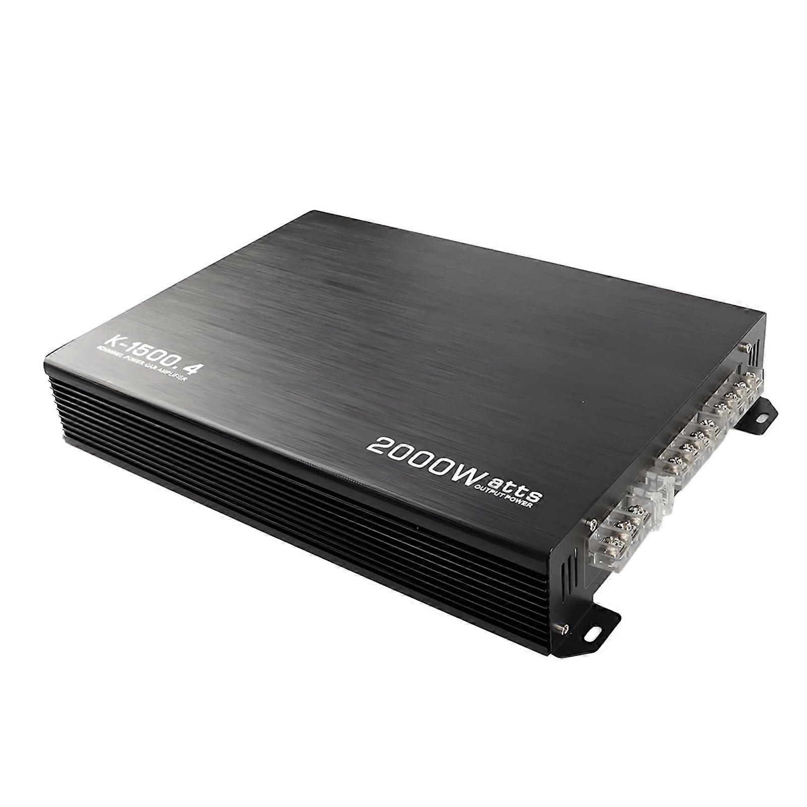 2000W 4 Channel Car Audio Amplifier  Power Stereo Amp 12V Durable Metal Casing