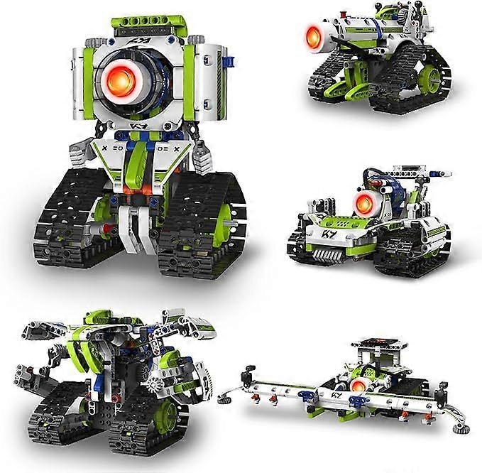 STEM Robotics Kit for Kids Ages 8-12, 5-in-1 Robot Building Kit Toys, 337-Piece Blocks App & Remote Control Robot Building Set, Erector Set for Kids A