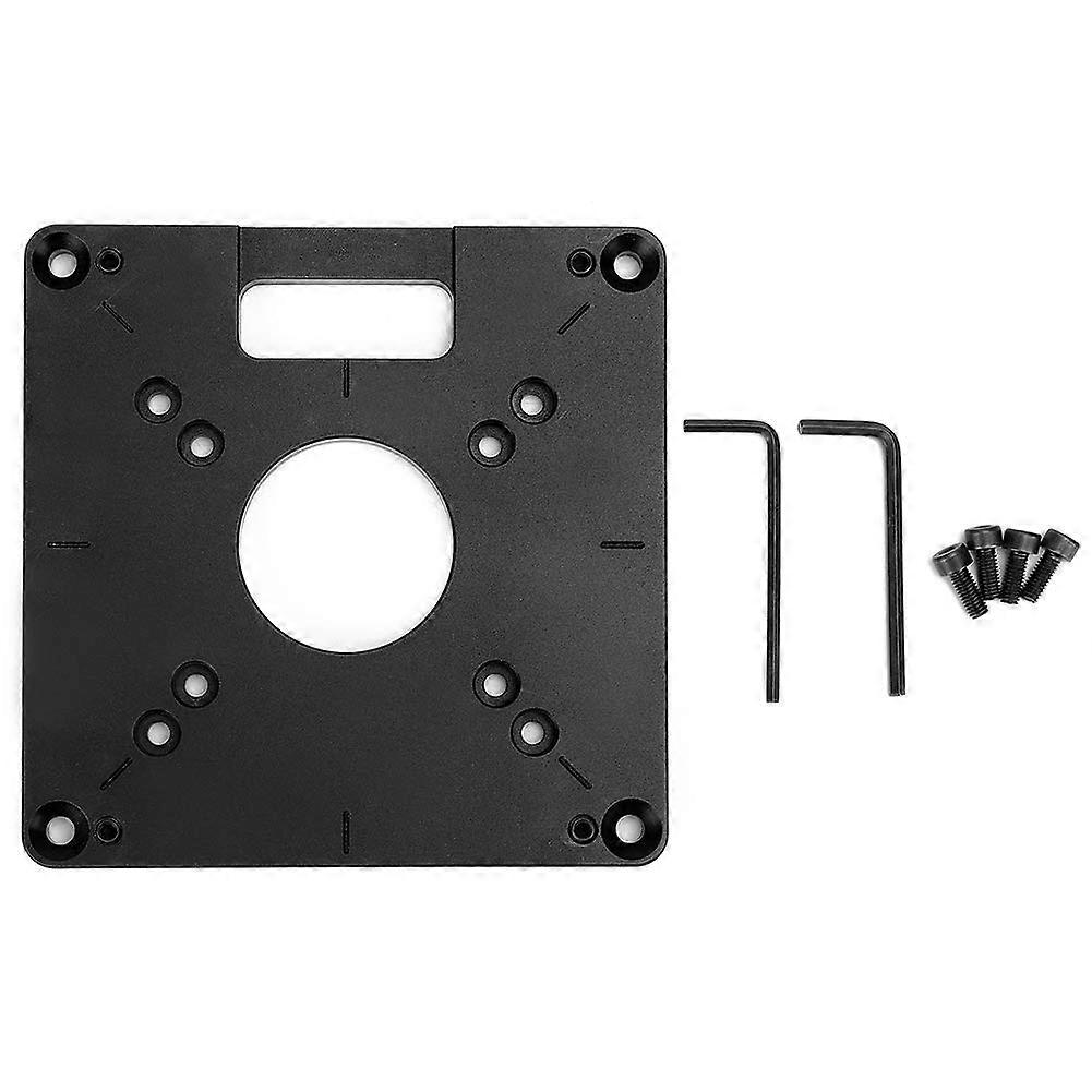 Router Table Insert Plate Set, Aluminum Alloy CNC Base with Leveling Screws for Precision Woodworking