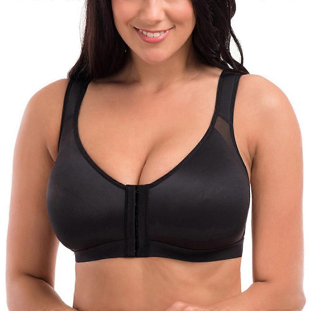 Women Posture Corrector Bra Wireless Back Support Push Up Yoga Front Closure Top