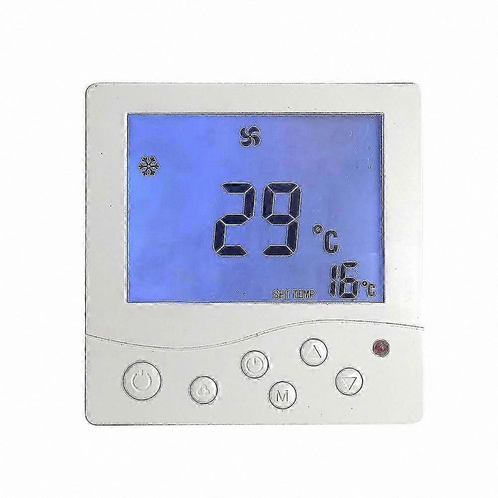 Smart Programmable Thermostat for Air Conditioning, Digital Temperature Controller, White, 8.6 x 8.6 x 3.4, Single Pack Control Unit