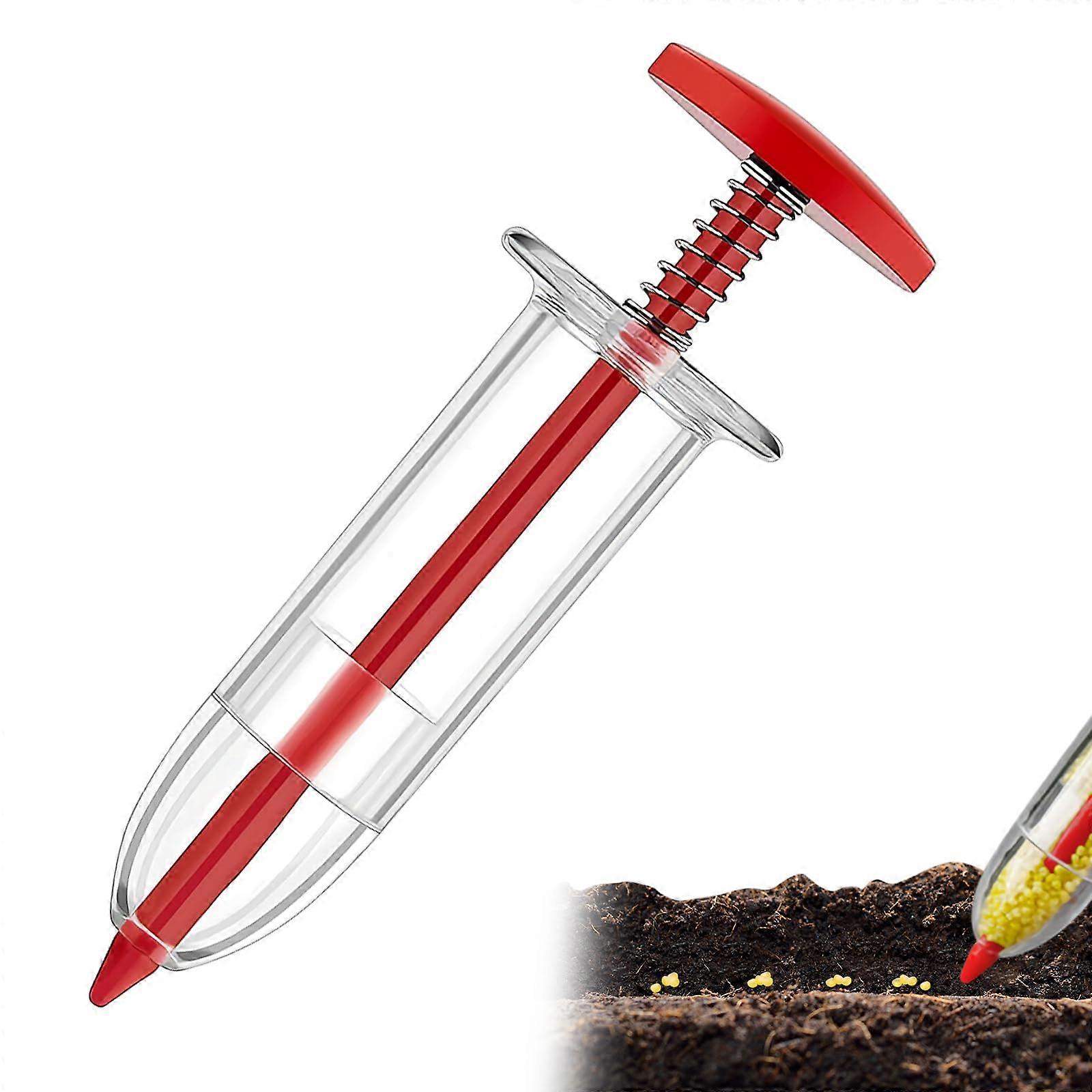 2 Pack Mini Seed Dispenser for Gardening, Manual Seed Planter Tool with Adjustable Accurate Seeding