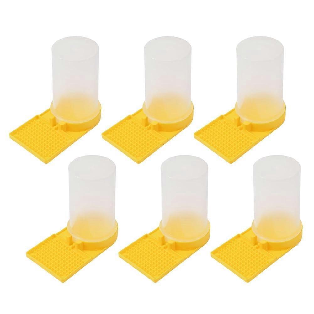 6PCS Bee Water Feeder with Automatic Supply, Clear Level View, Easy Install for Beekeeping Hives