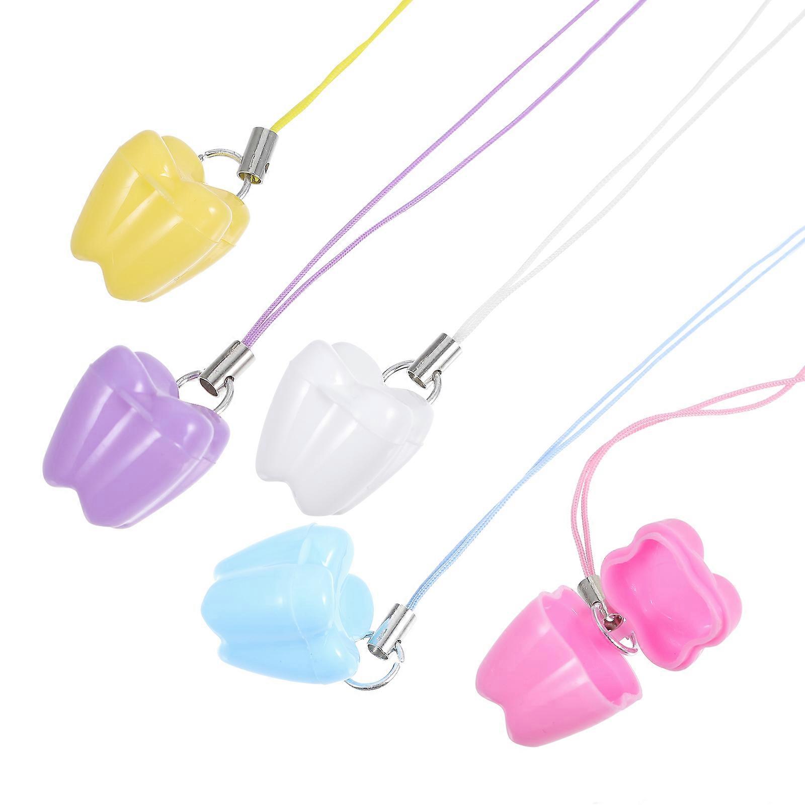 Baby Tooth Holder for Tooth Storage Plastic Keepsake Box 50Pcs Assorted Color