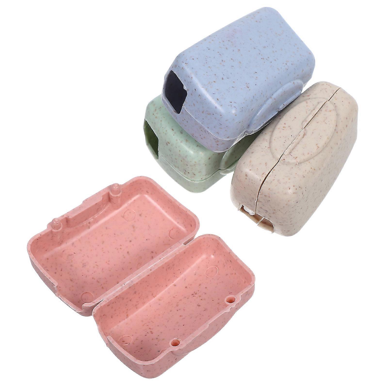 Toothbrush Cap Waterproof Protective Cover for Travel 4Pcs Assorted Color