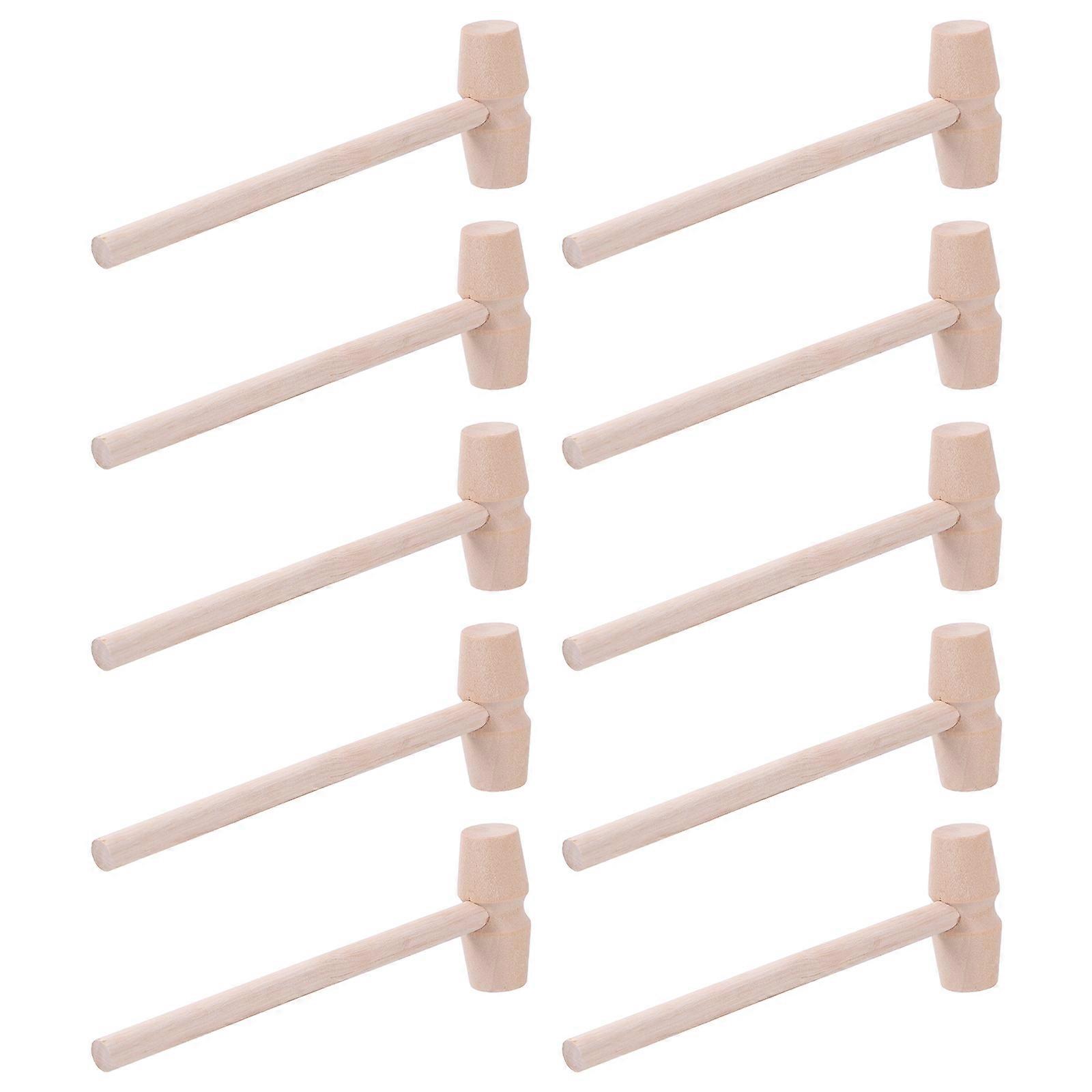 Wooden Hammer DIY Use Mini Hammers 10Pcs Multi-Purpose Tools