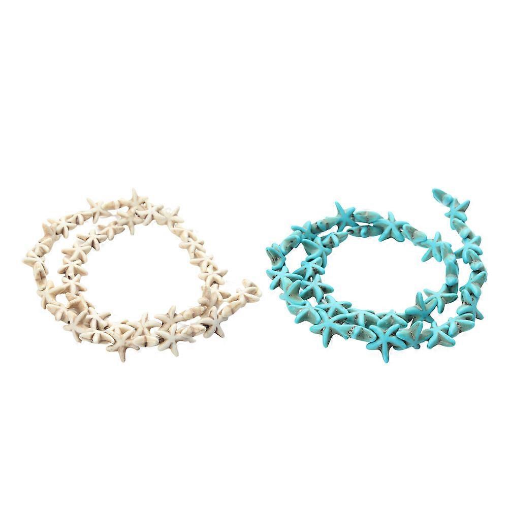 Creative DIY Bead Accessories Colored Stone Sea Star Beads 2Pcs