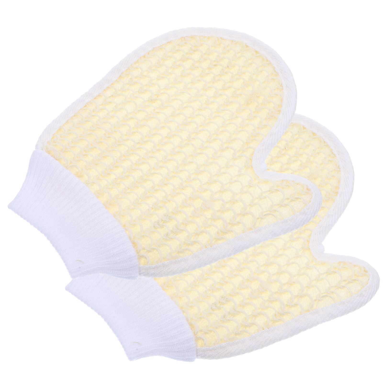 Bath Exfoliating Gloves 2 Pack for Body and Face Deep Cleaning Dual Use Reusable Scrubber