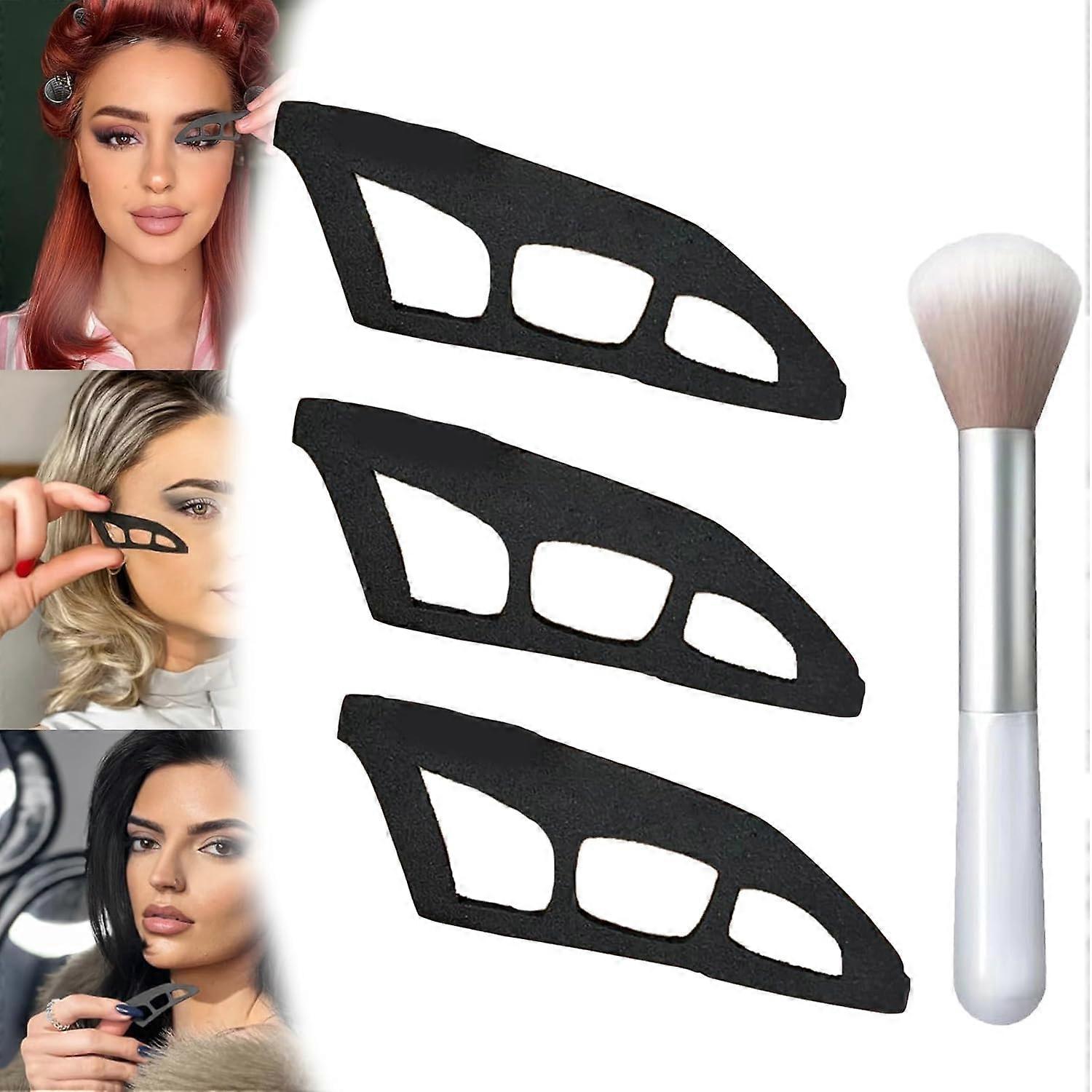 3PCS Reusable Eyeshadow Stencil Set  Precision Eye Makeup Guide for Symmetrical Eye Looks