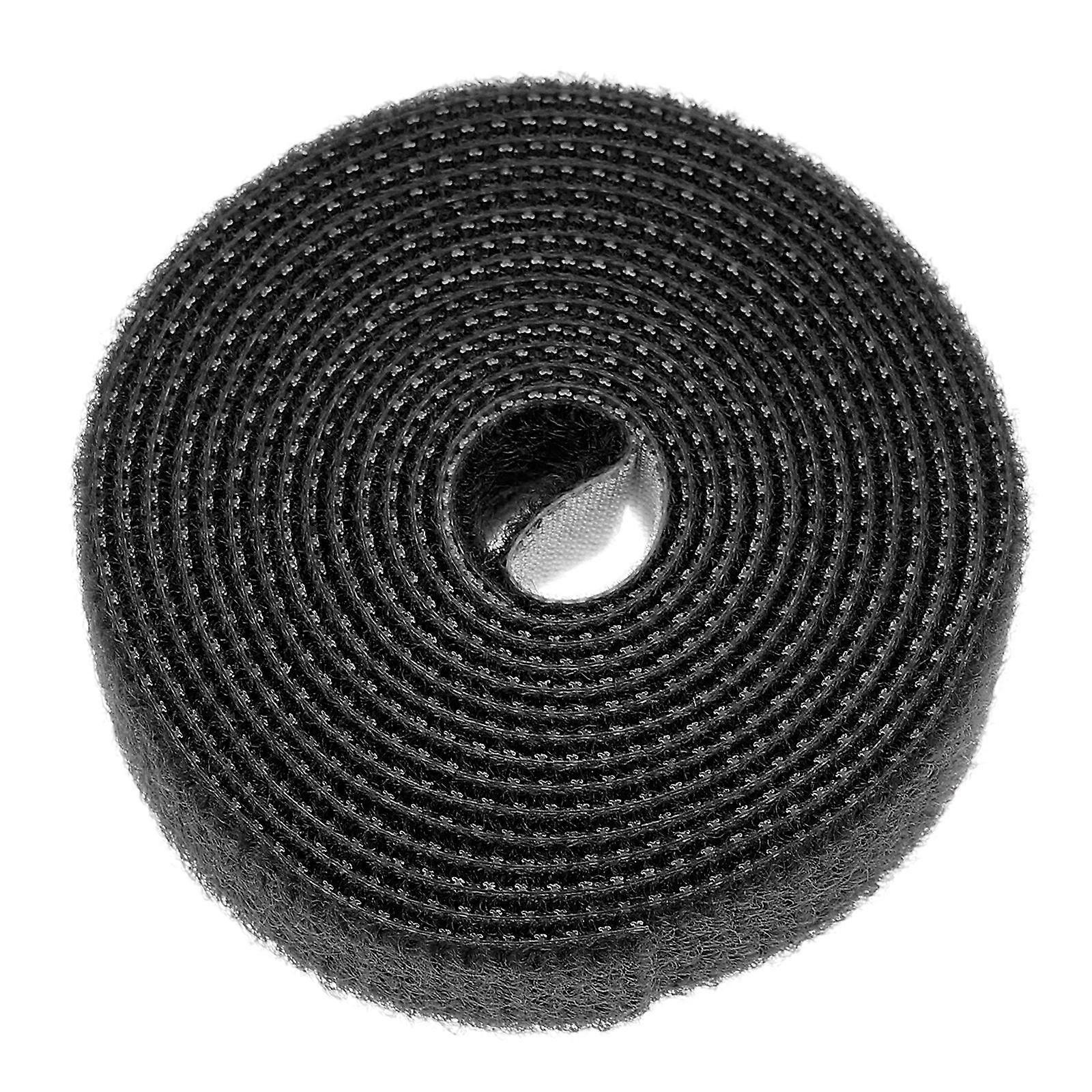 Reusable Fastening Cable Strip For Cables Wires 150x1.5cm Black Hook And Loop 1Set