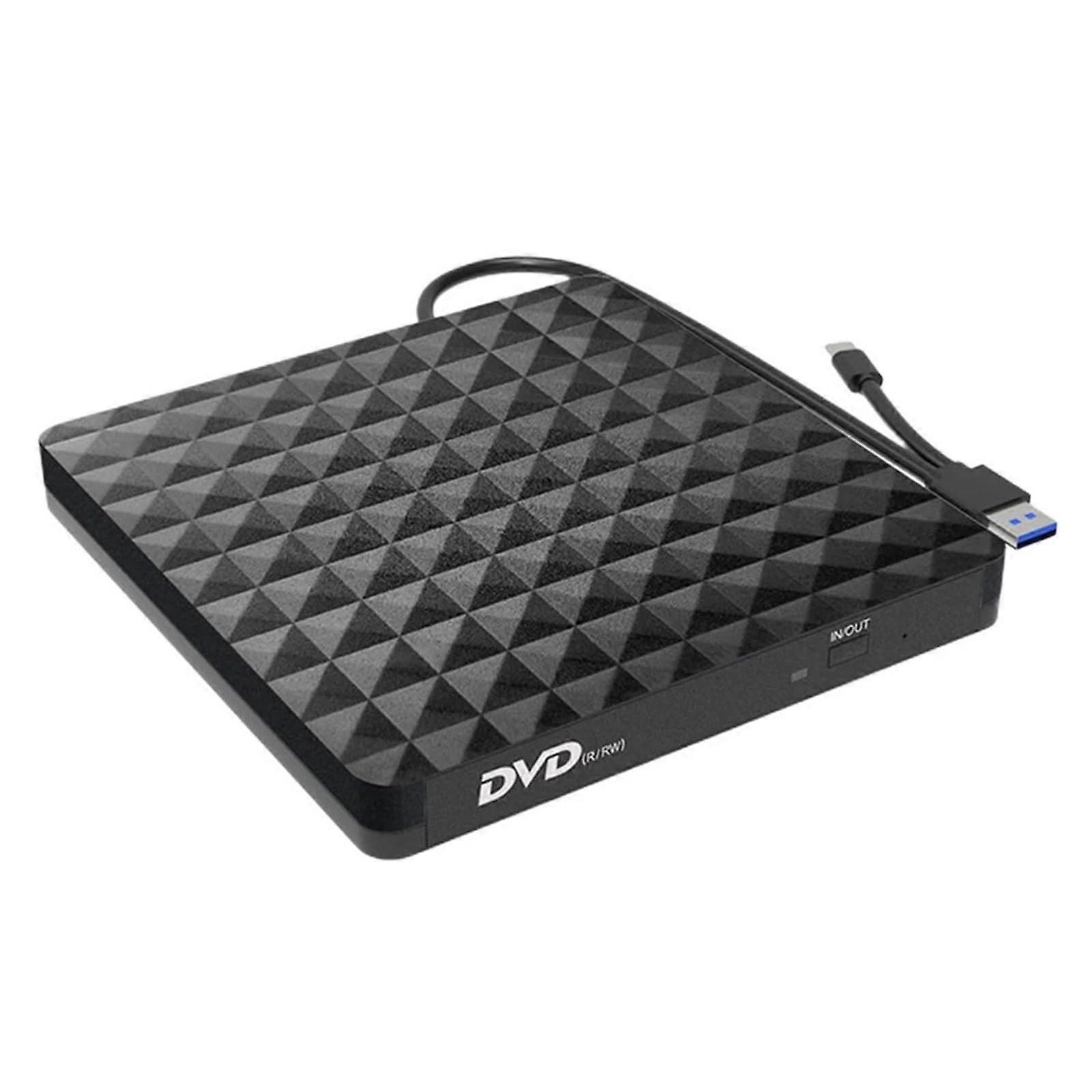 External DVD Drive USB 3.0 TypeC CD DVD Burner Writer with Speed PlugandPlay Setup