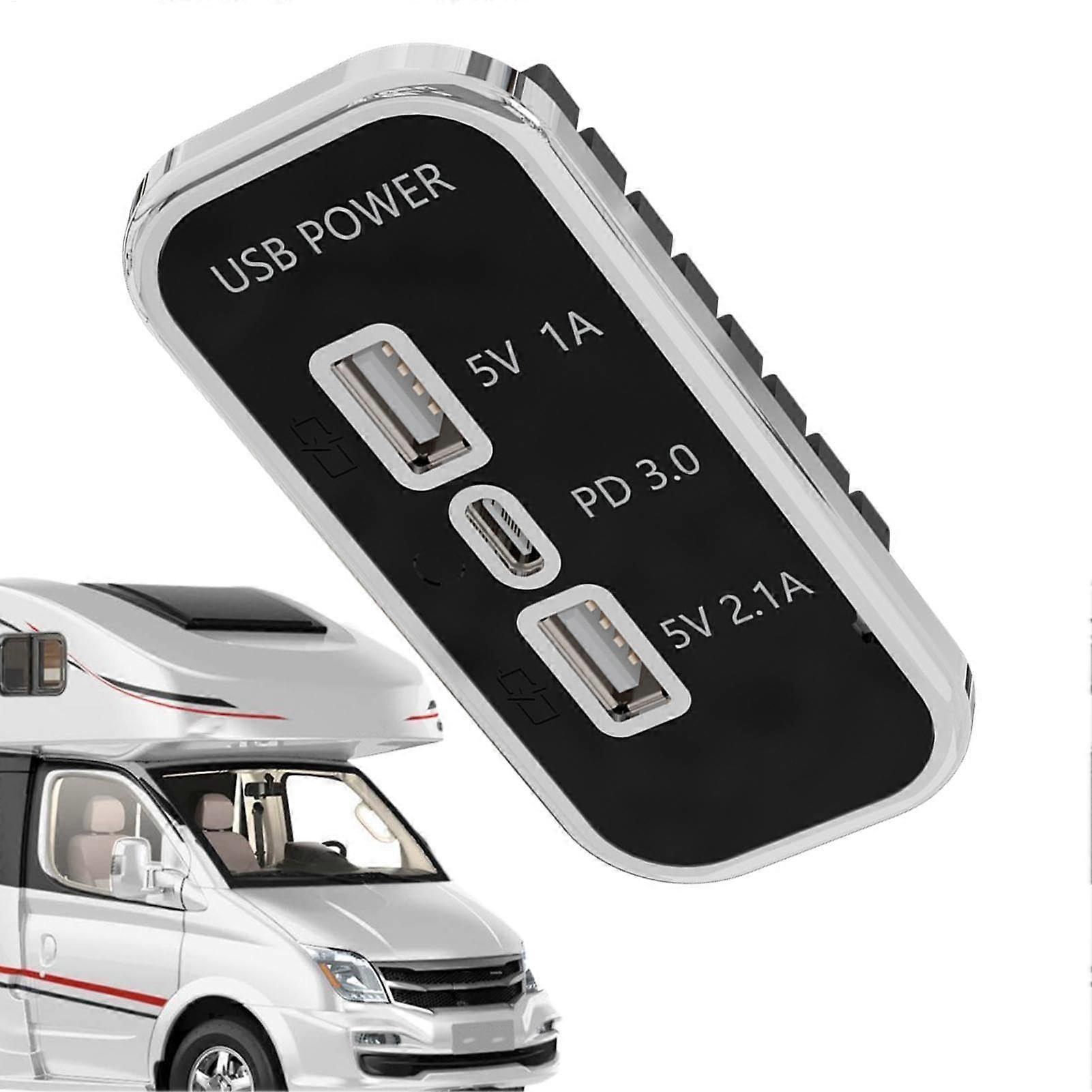 Car USB Charger with LED Light, Fast MultiDevice Charging, Secure Voltage Protection for Vehicles