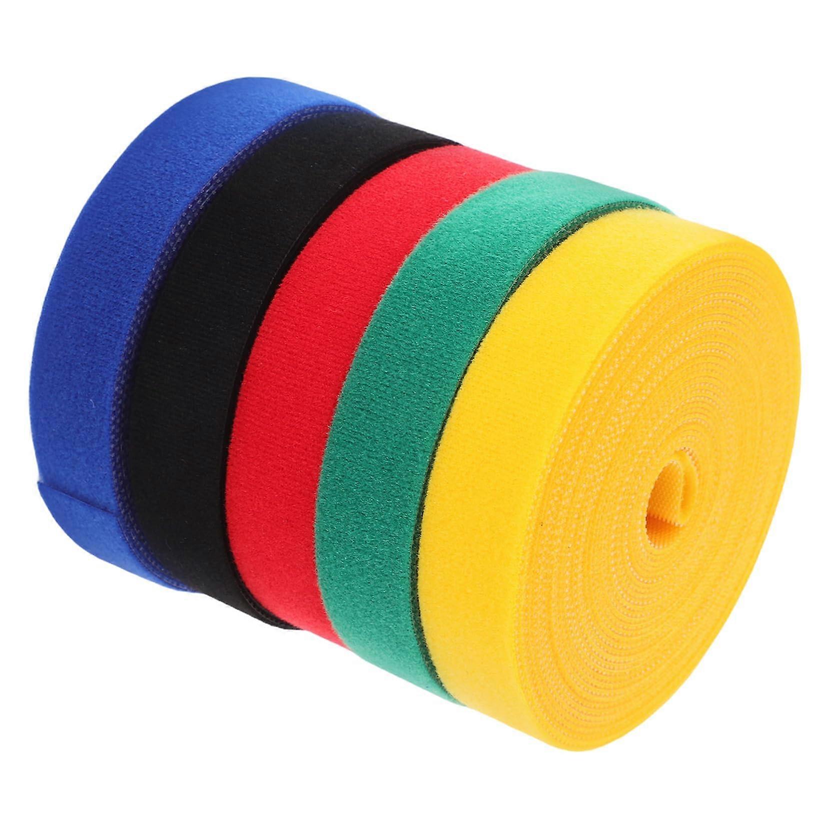 Colorful Hook and Loop Cable Ties Self Adhesive Nylon Straps for Classroom and Cable Organization