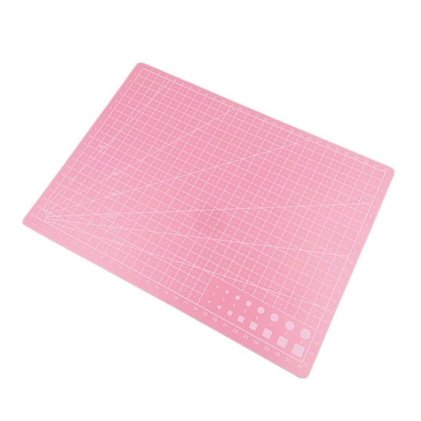 A3 Pink Self Healing Cutting Mat with Precision Grid Lines for Sewing, Quilting and Crafting