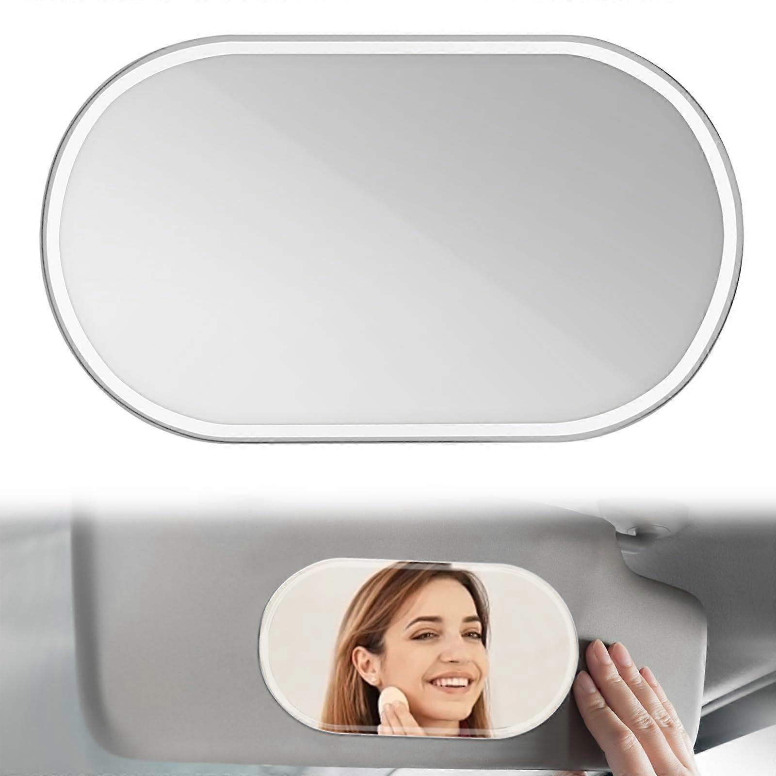 Universal Car Sun Visor Vanity Mirror with Clear HD Reflection and Easy Adhesive Installation