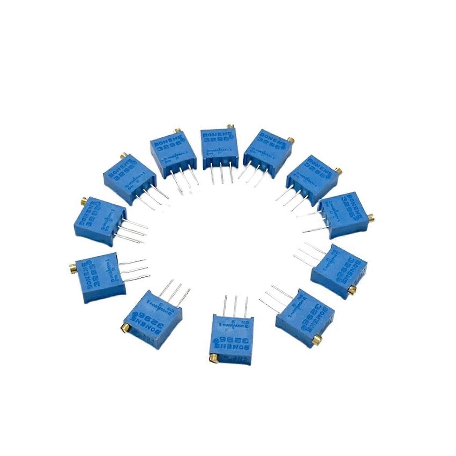10pcs 3296W Trimpot Potentiometer 200 Ohm Adjustable Resistor MultiTurn PCB Mount