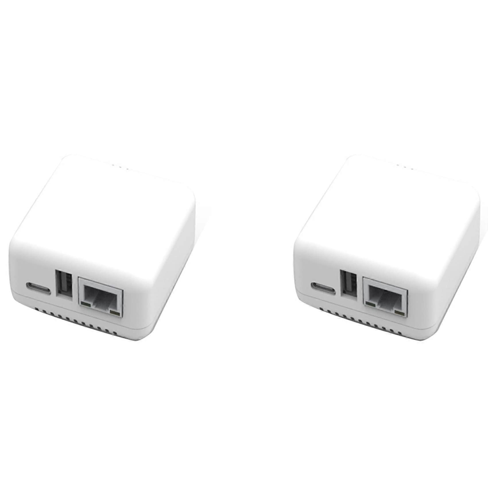 USB Network Server 2 Pack USB 2.0 Device Server Compact Energy Saving Network Sharing