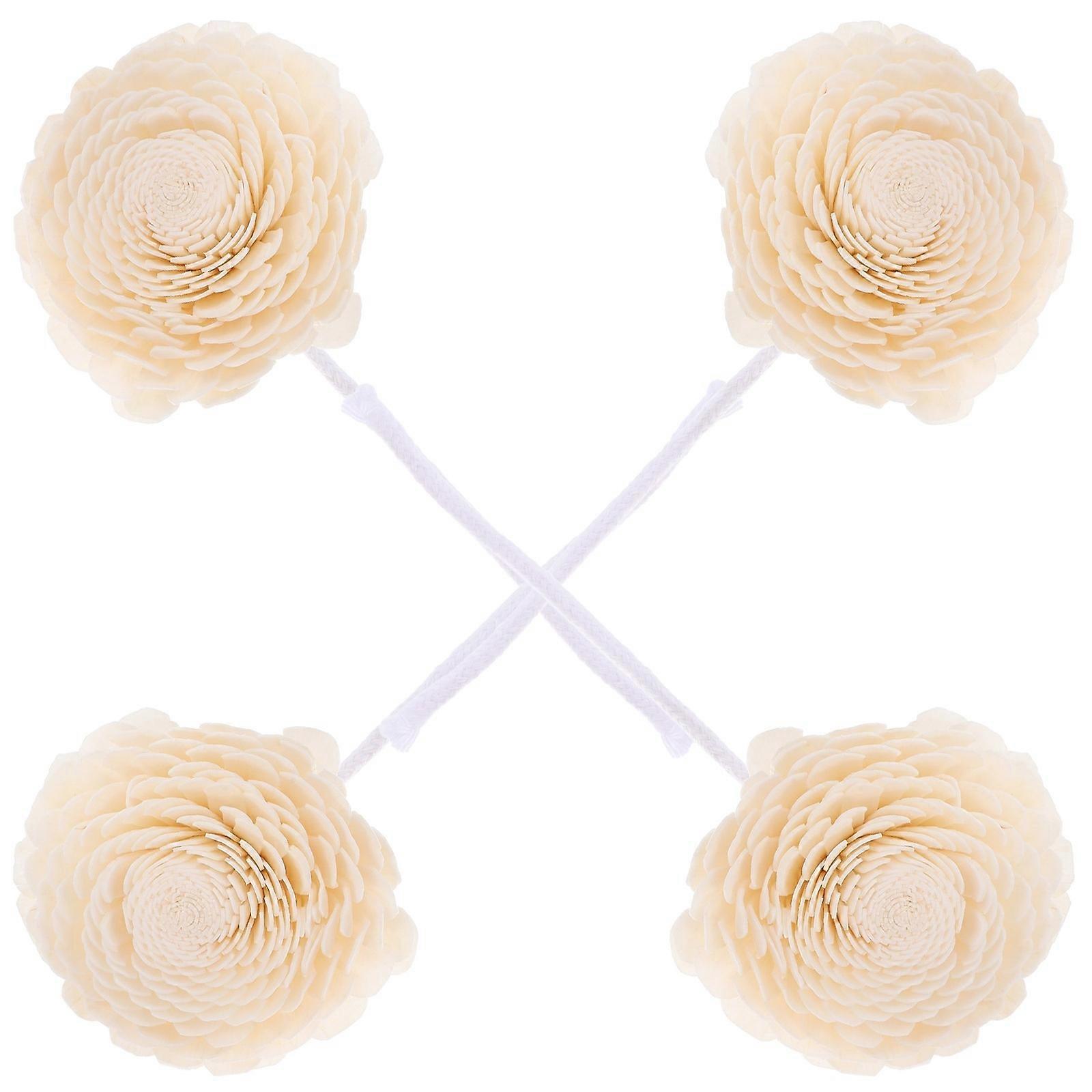 Essential Oil Cotton Flower Diffuser for Aromatherapy 4Pcs Multi-Use Decoration