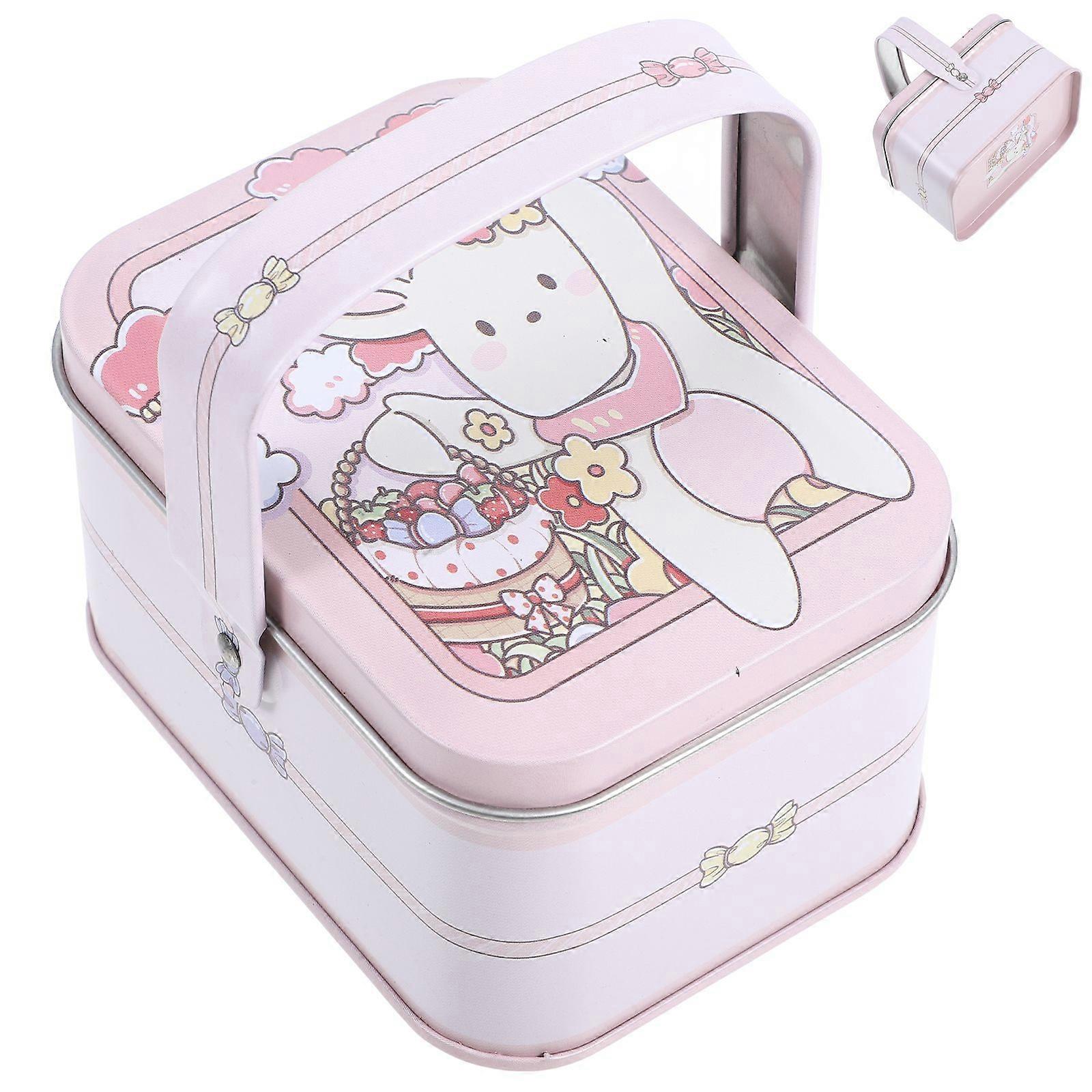 Tin Box Container Metal Tin Storage Box with Lid Candy Cookie Container Gift Box