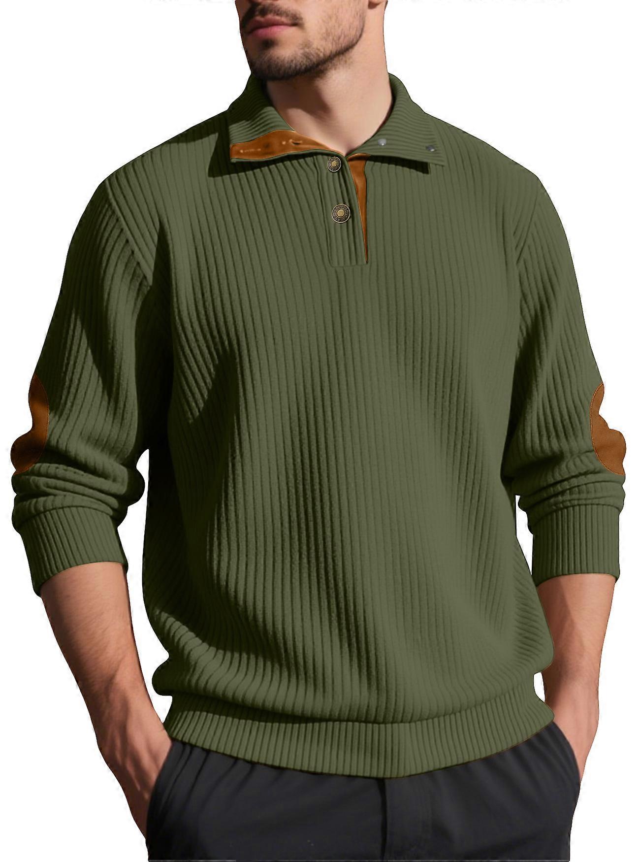 Men's Embroidered Jacquard Stand Collar Sweatshirt