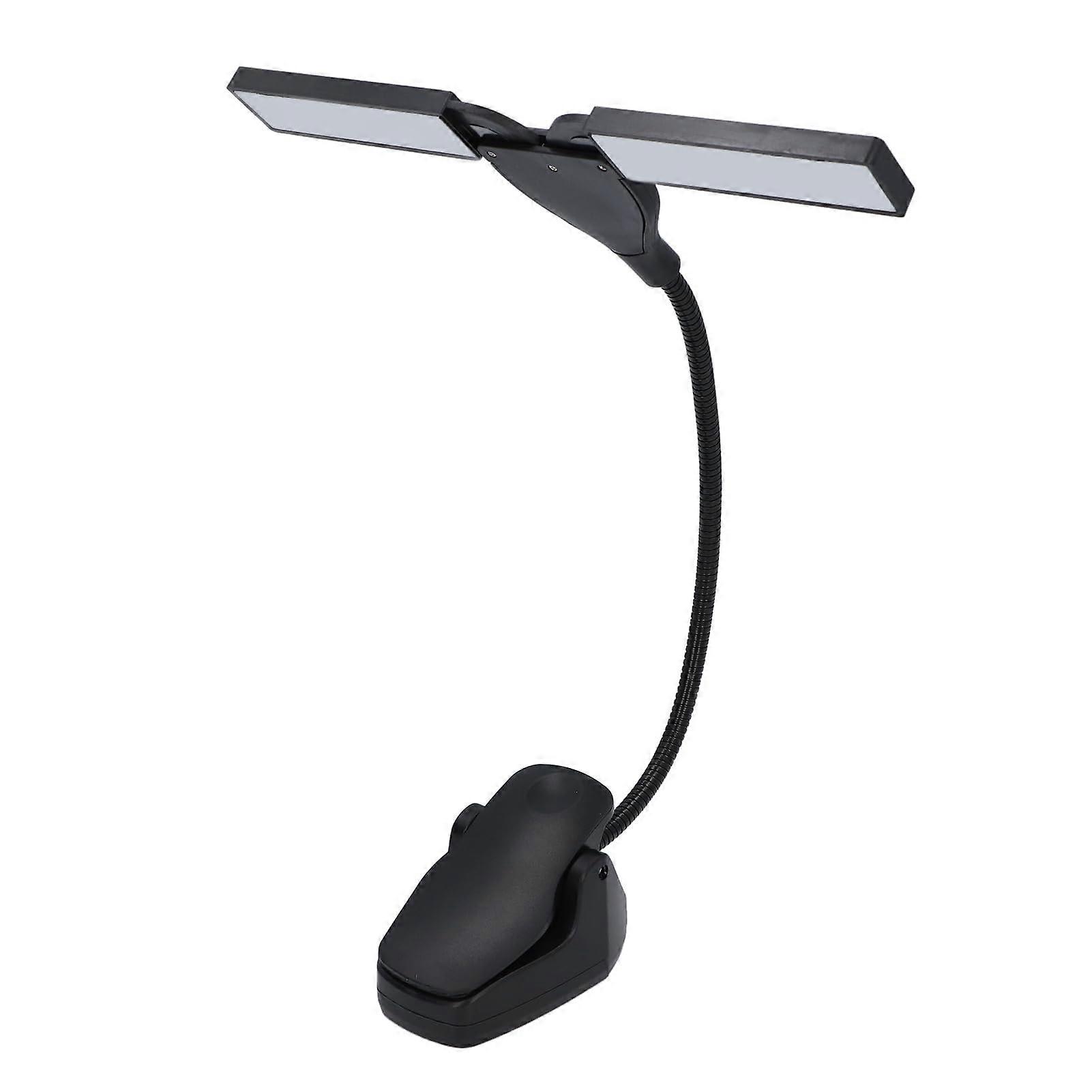 USB Rechargeable LED Clip Light with Adjustable Brightness, Foldable Portable Reading Lamp