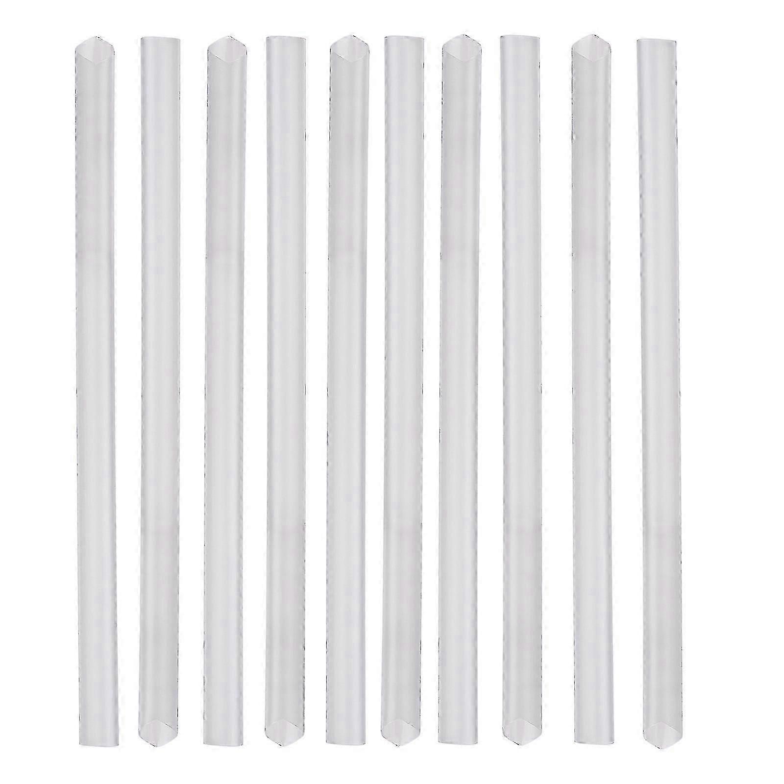 500pcs Clear Jumbo Straw Plastic Drinking Straws Smoothies Milkshake Cocktail