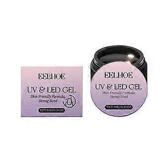 Stevige gelnagels, uitgehard onder een UV/LED-lamp, langdurig, natuurlijk en gemakkelijk.