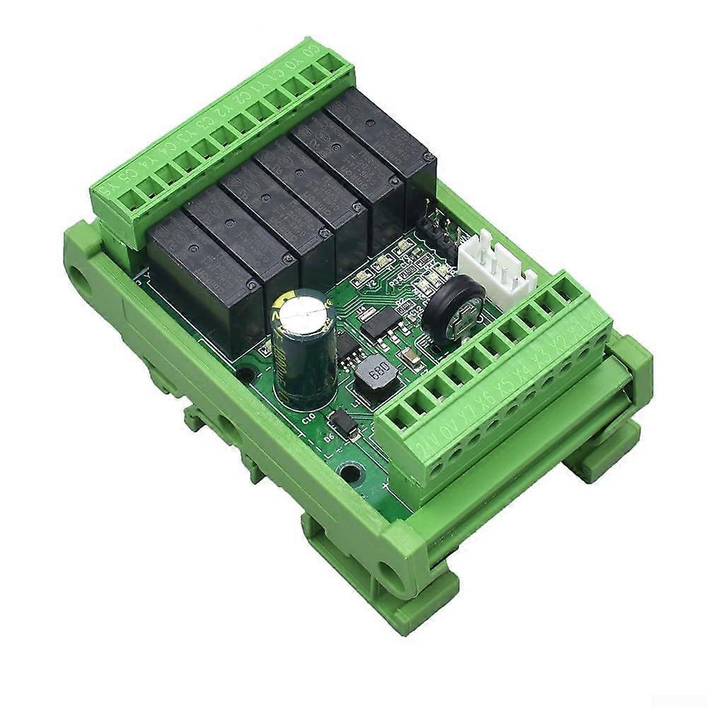PLC Control Board 8 Inputs 6 Relay Outputs DC 24V Programmable Logic Controller for Industrial Automation