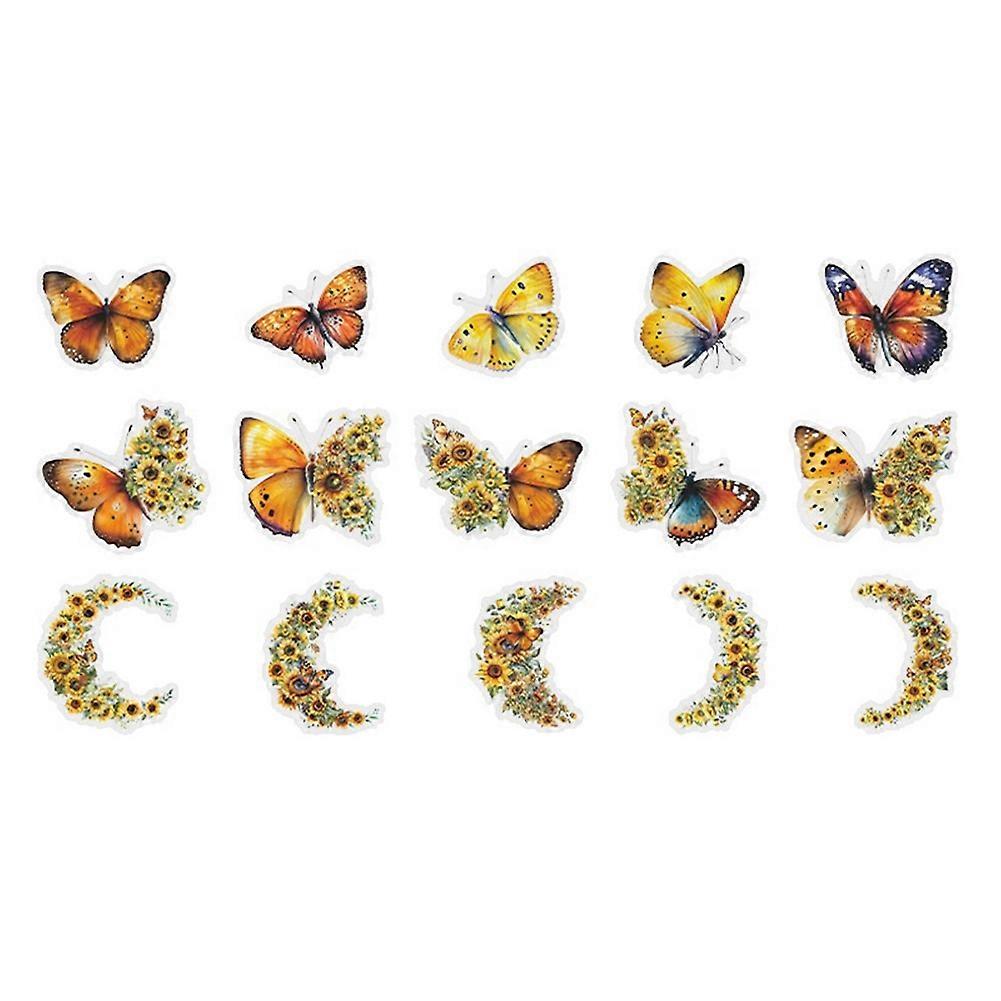 notebook decoration material Amber Butterfly stickers