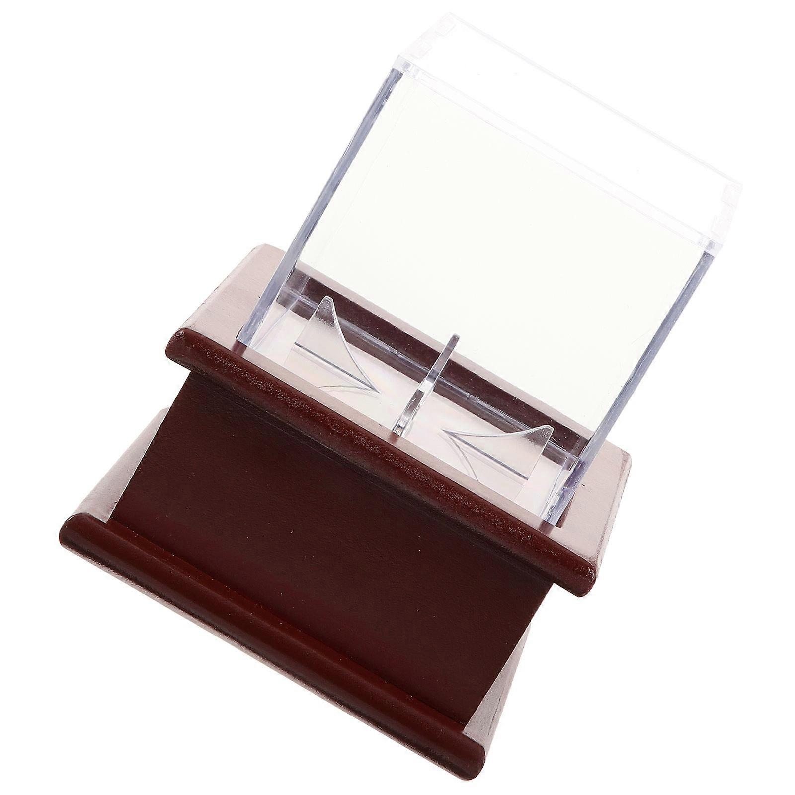 Transparent Baseball Holder Display Case for Ball Storage 3Pcs Brown