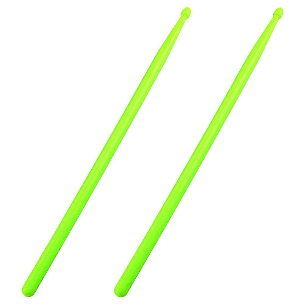 Light Green Drum Sticks for Drum Set 1Pair Nylon Long Handle Percussion Sticks