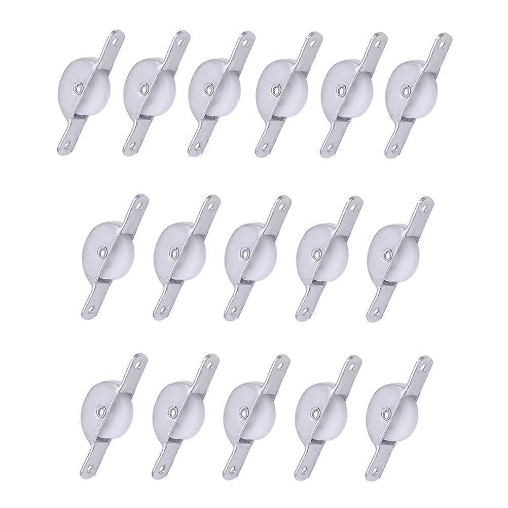 Closet Track Wheel Flat Bottom Pulleys for Smooth Sliding Doors 16Pcs