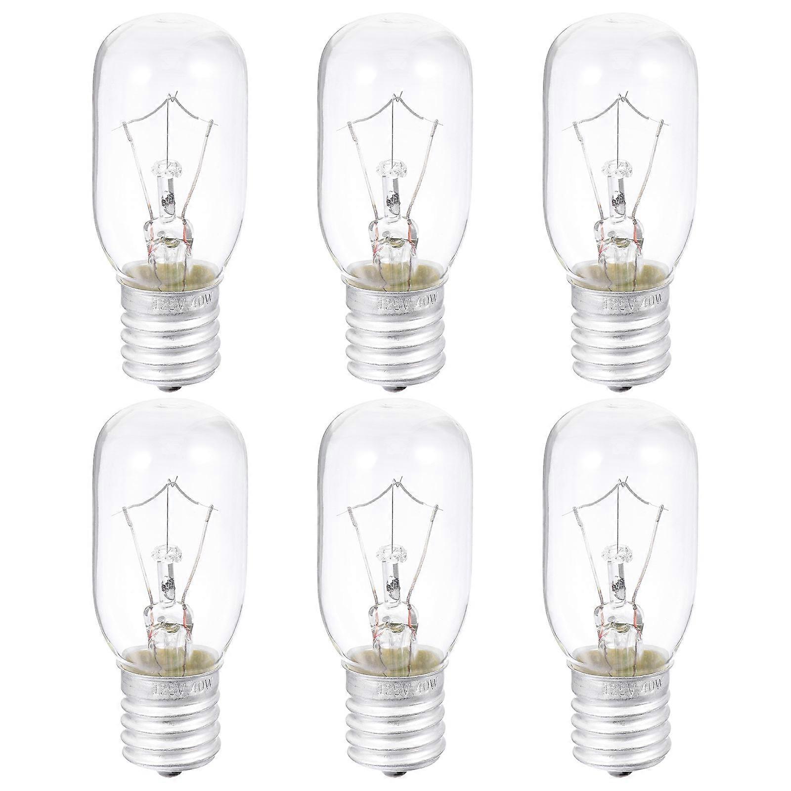 Appliance Light Bulb Microwave Bulb 6Pcs 40W E17 Base for Lighting